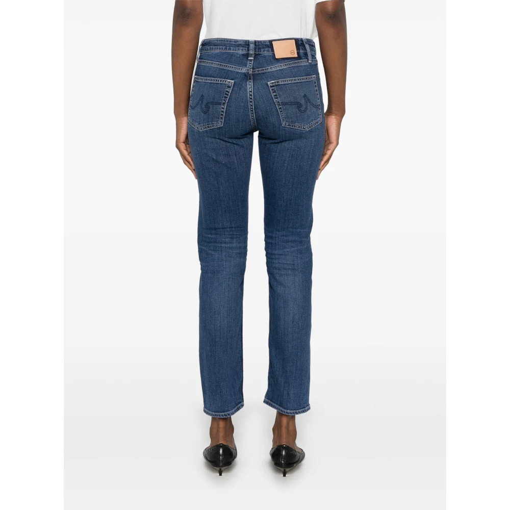 adriano goldschmied Mid Rise Straight Girlfriend Jeans Blue Dames