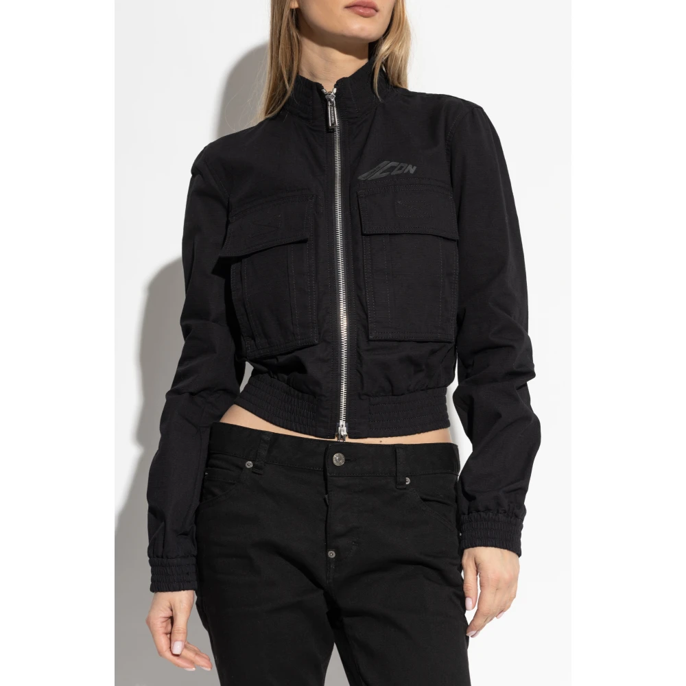 Dsquared2 Jas met logo Black Dames