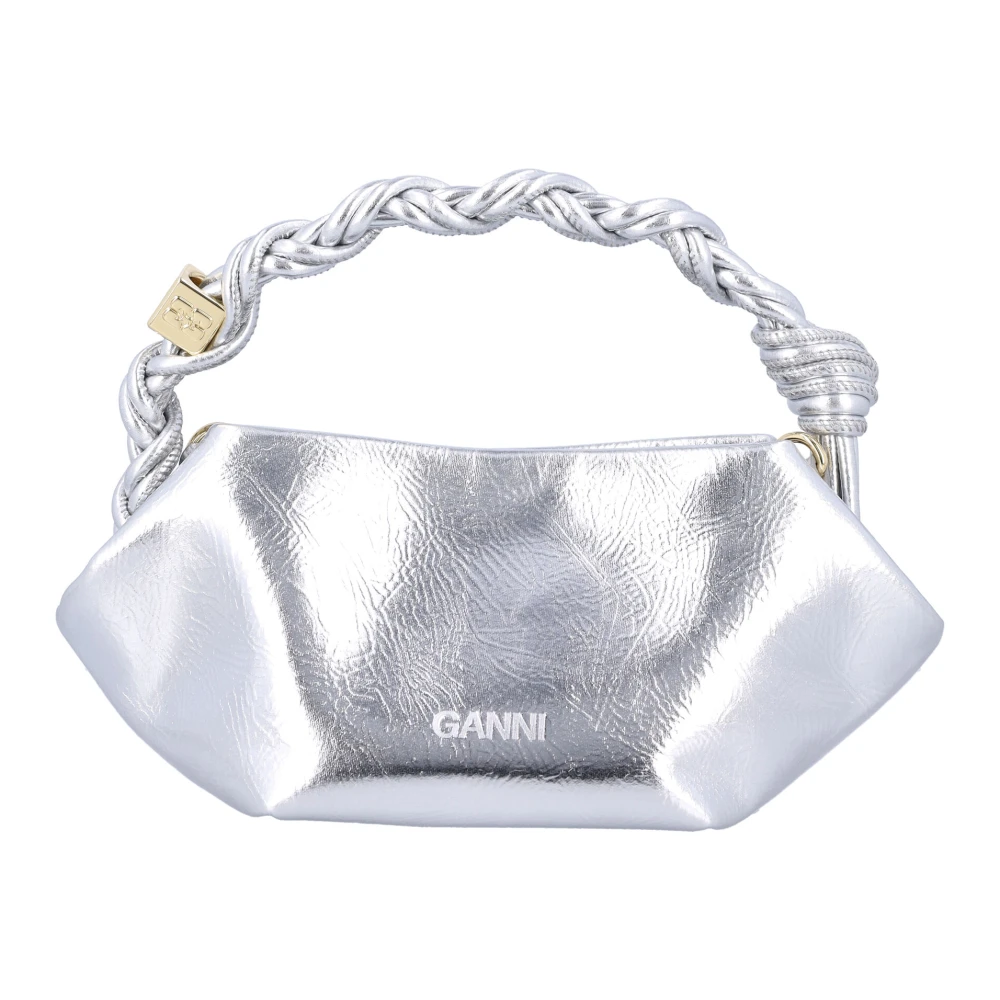 Ganni Zilveren Mini Bou Handtas Gray Dames