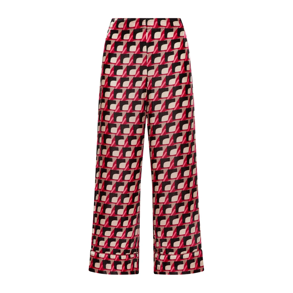 Maliparmi Velvet Prints Broek Multicolor Dames