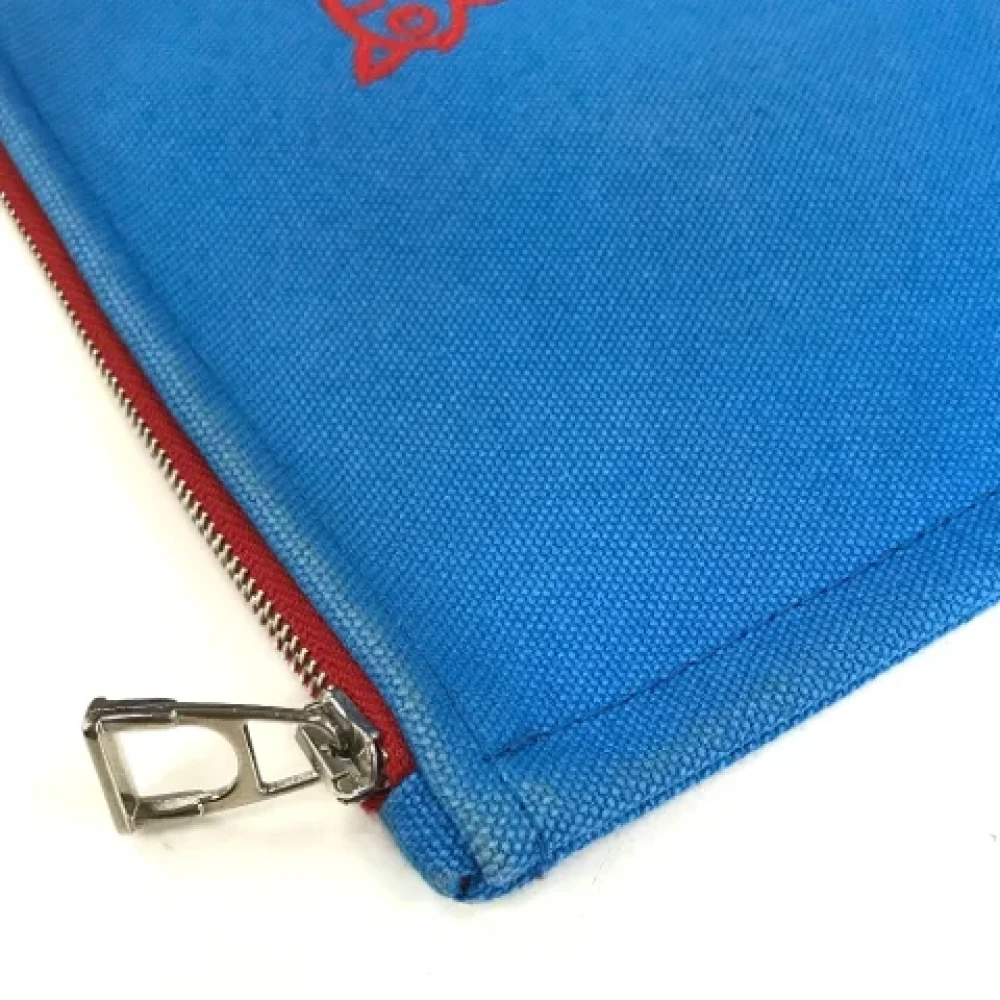 Hermès Vintage Pre-owned Fabric pouches Blue Dames