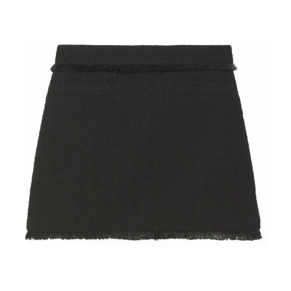 Proenza Schouler Women's Black Short Skirts, S, Tweed Mini Skirt