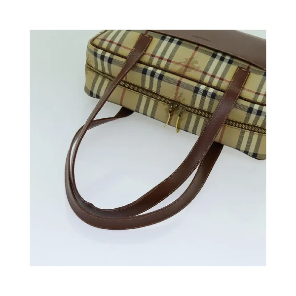 Burberry Vintage Pre-owned Fabric shoulder-bags Beige Dames