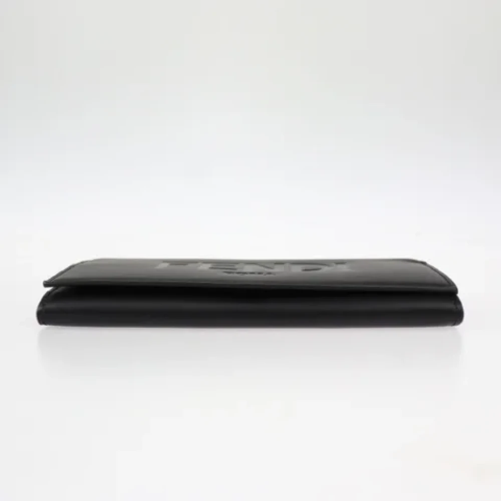 Fendi Vintage Pre-owned Leather wallets Black Dames