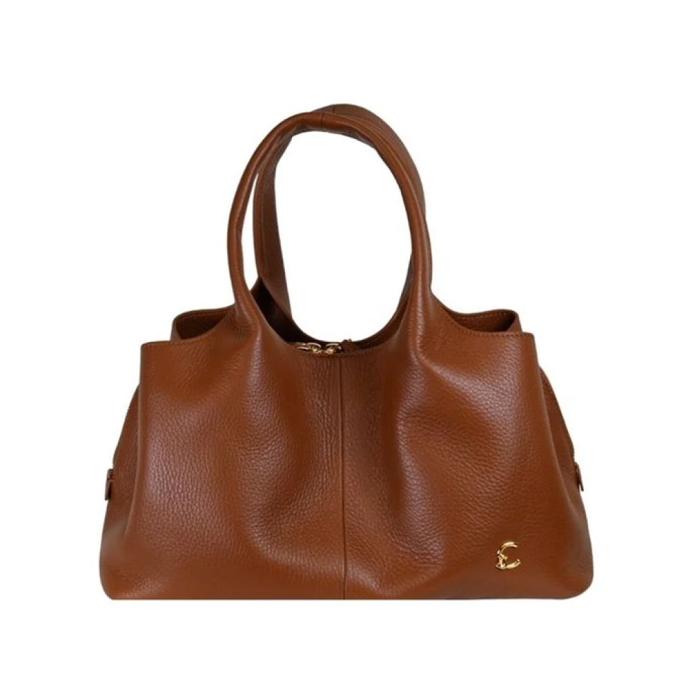 Coccinelle Leather Handbag - Female - Handbags - Brown - One Size - Bags