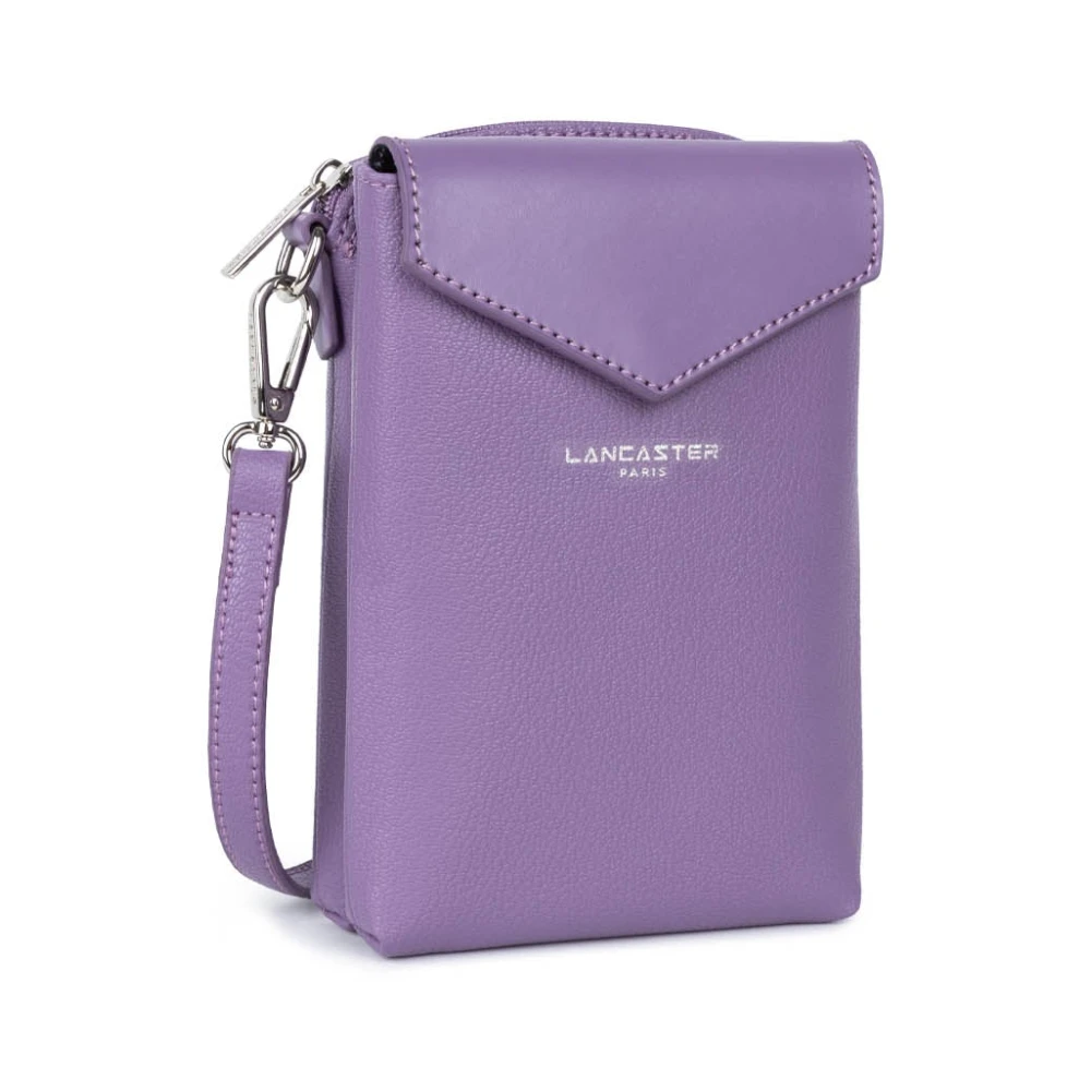 Lancaster Dubbele Rits Smartphone Hoesje Maya Donker Mauve Purple Dames