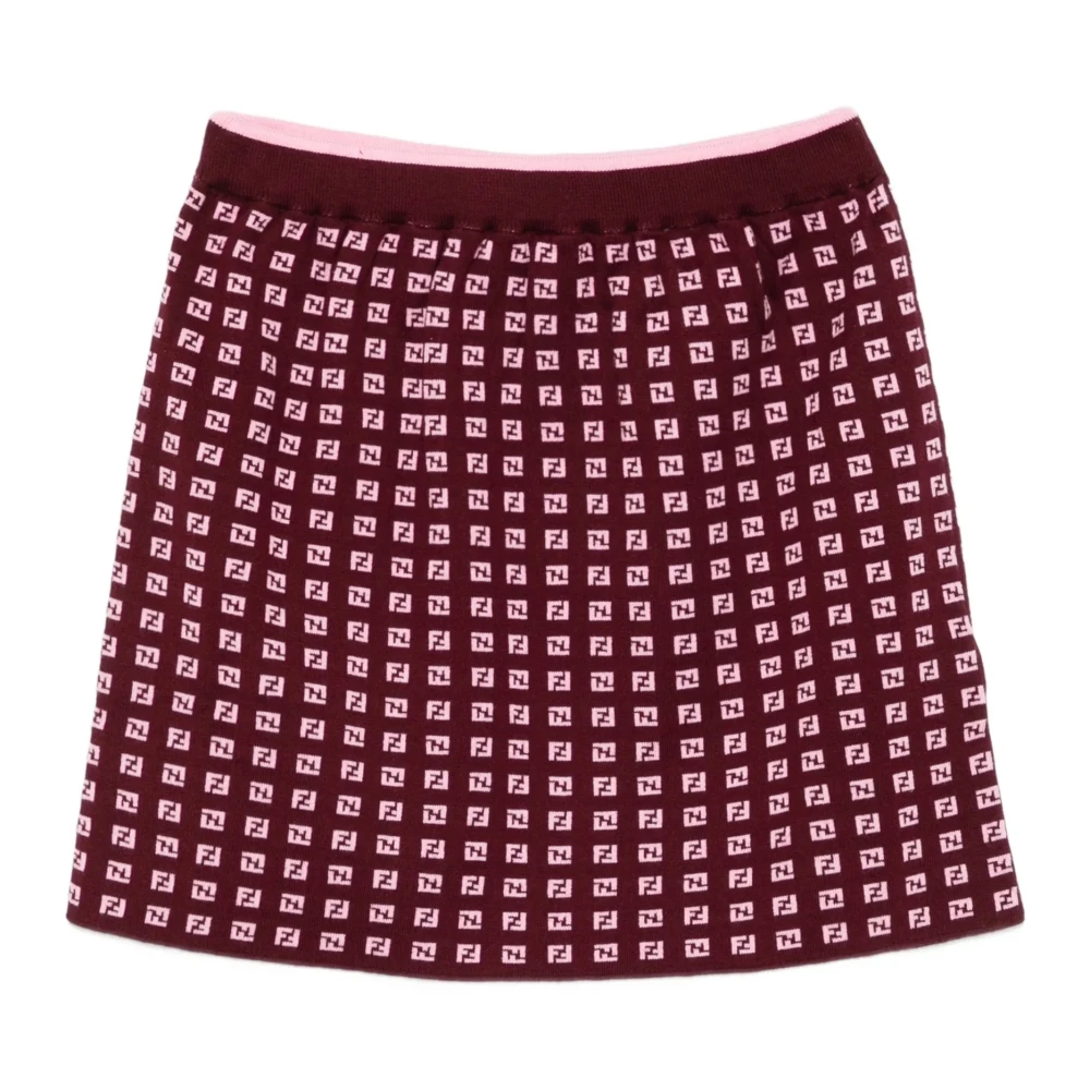 Fendi Unisex Kids Purple Ff-Pattern Skirt - Kids Skirts - 12 Y - Kids