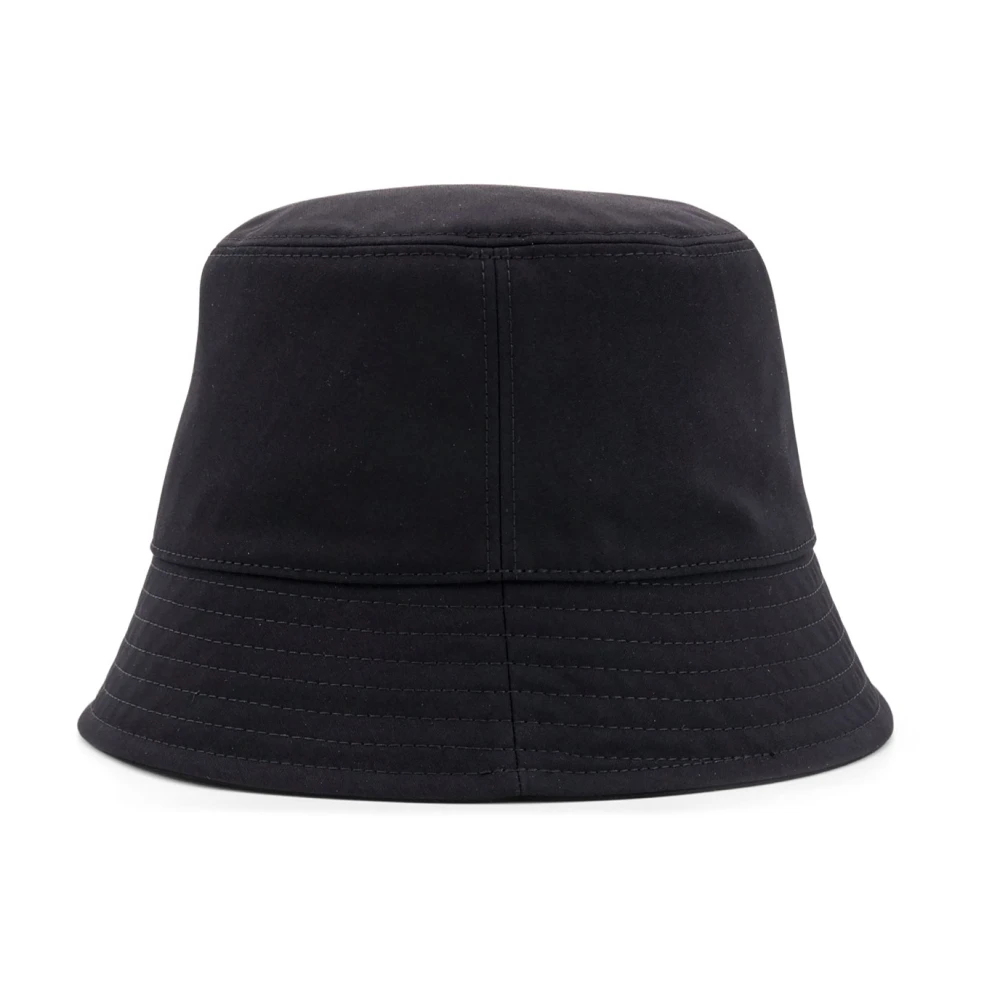 Moncler Gestikte emmerhoed met logopatch Black Dames