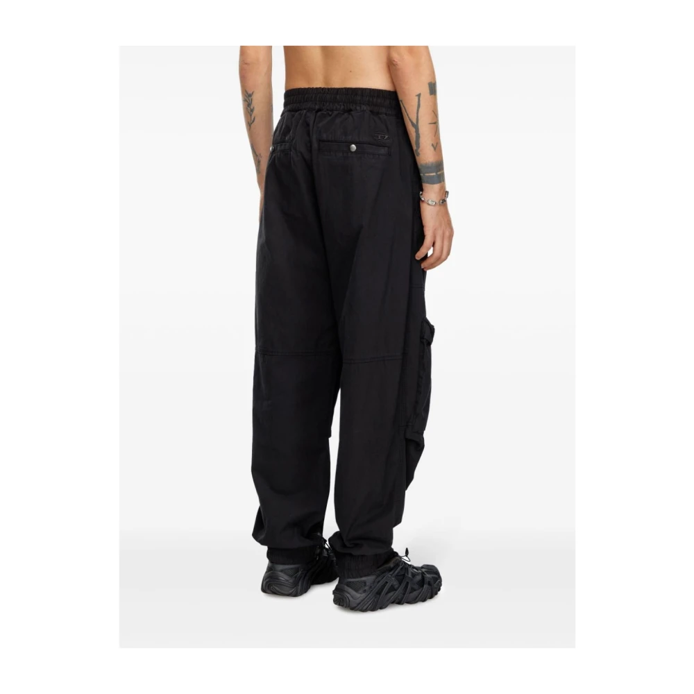 Diesel Zwarte Broek voor Mannen Aw24 Black Heren