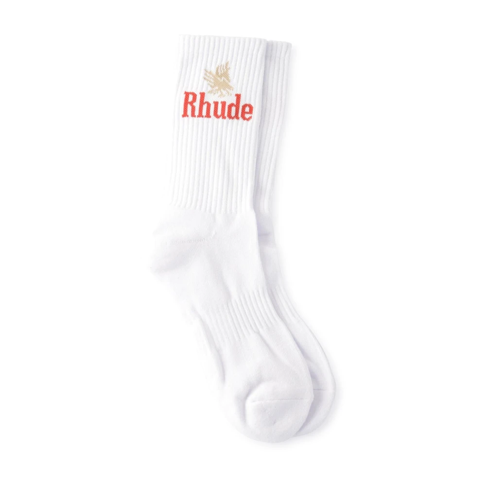 Rhude Luxe streetwear adelaar sokken White Unisex