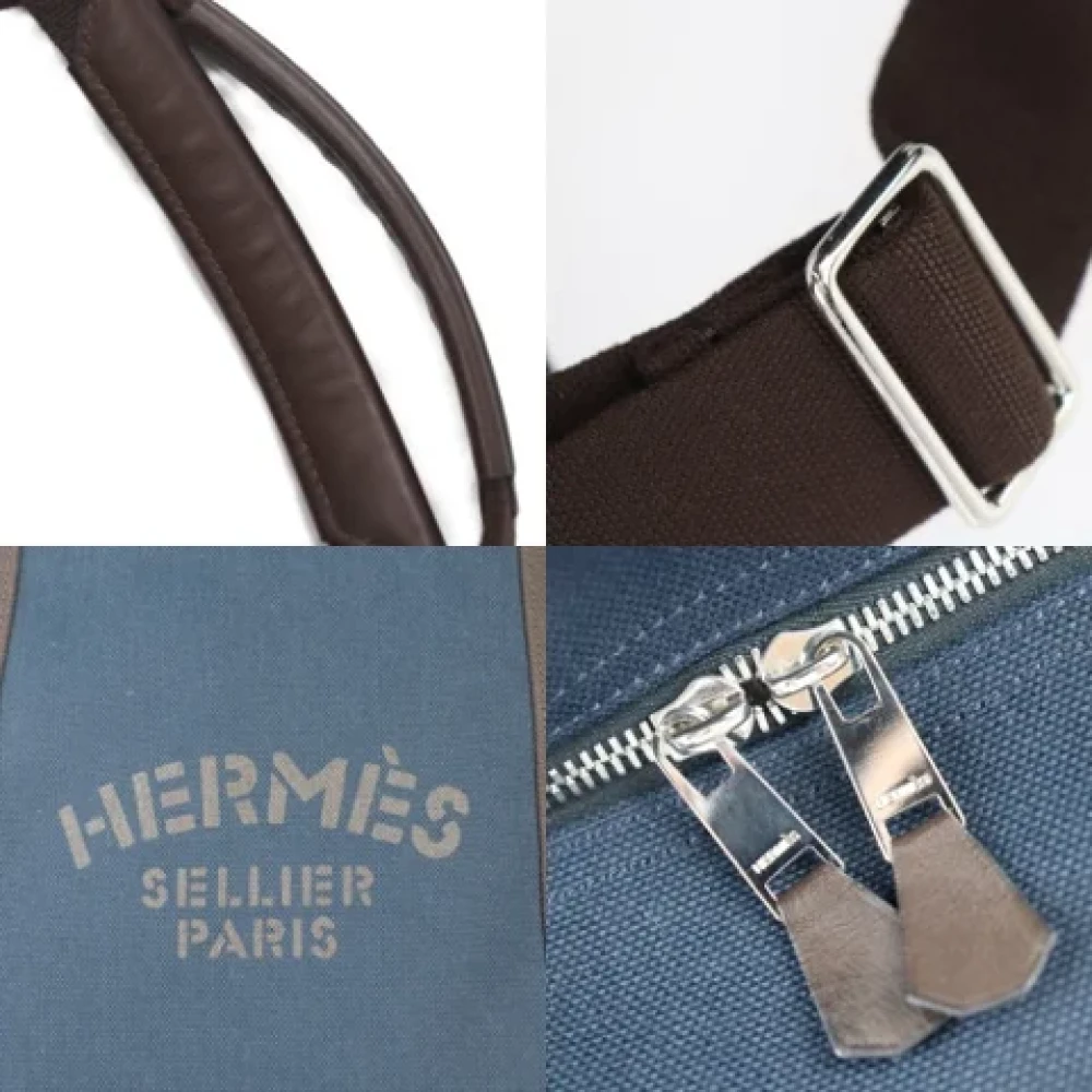 Hermès Vintage Pre-owned Leather backpacks Blue Dames
