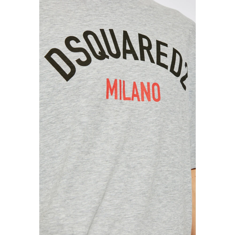 Dsquared2 Bedrukt T-shirt Gray Heren
