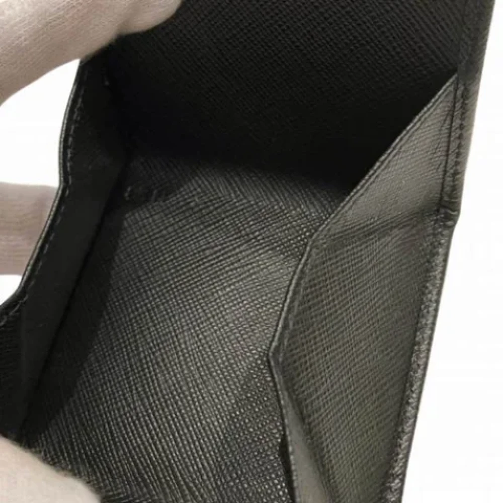 Prada Vintage Pre-owned Leather wallets Black Heren