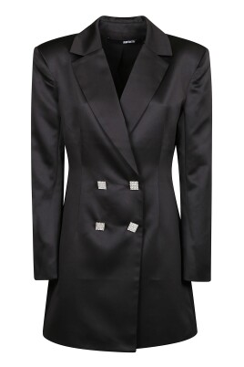 black-satin-double-breasted-blazer-dress