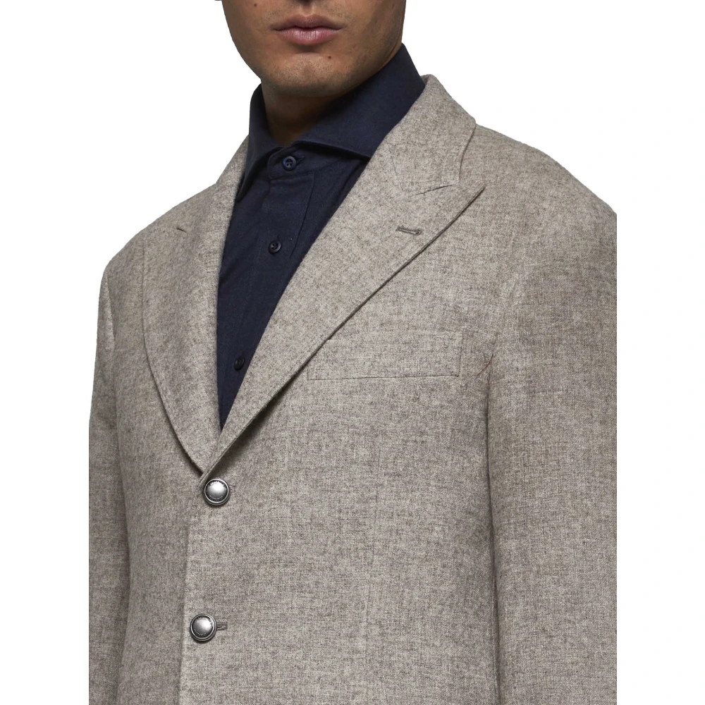 BRUNELLO CUCINELLI Beige Jas voor Mannen Beige Heren