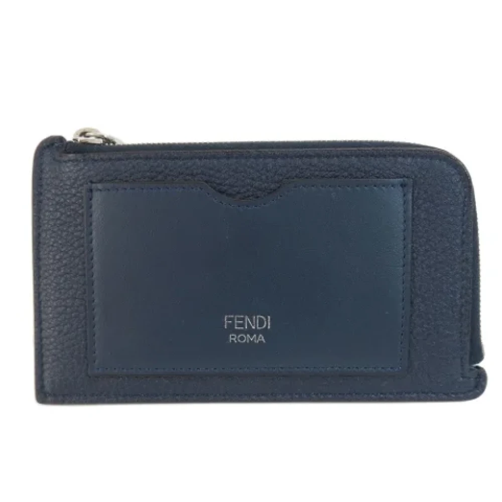 Fendi Vintage Pre-owned Leather home-office Blue Dames
