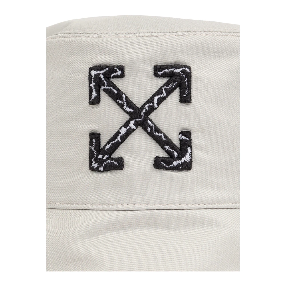 Off White Pet met logo Gray Heren