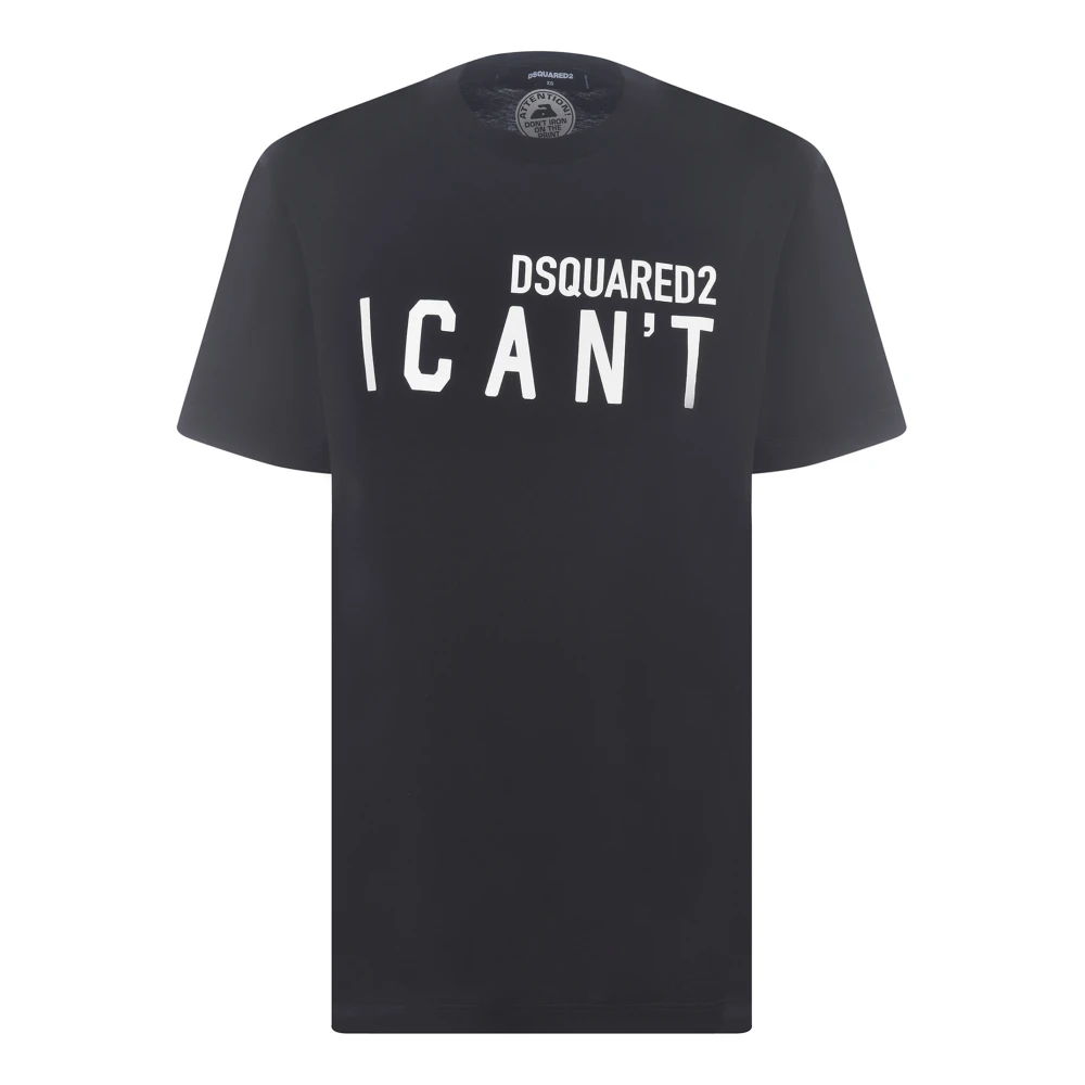 Dsquared2 Elegante en comfortabele zwarte dames T-shirt Black Dames