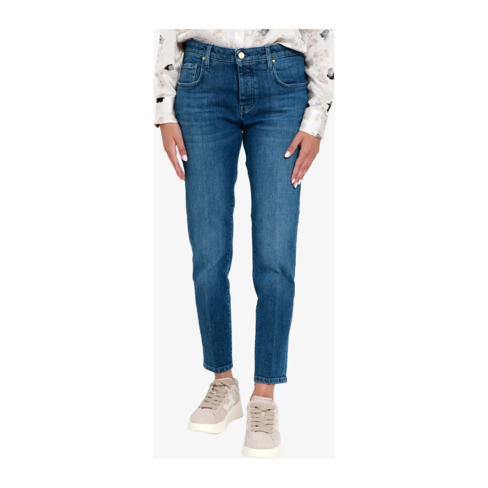 Don The Fuller Delavé Denim Jeans met Slim Fit Blue Dames