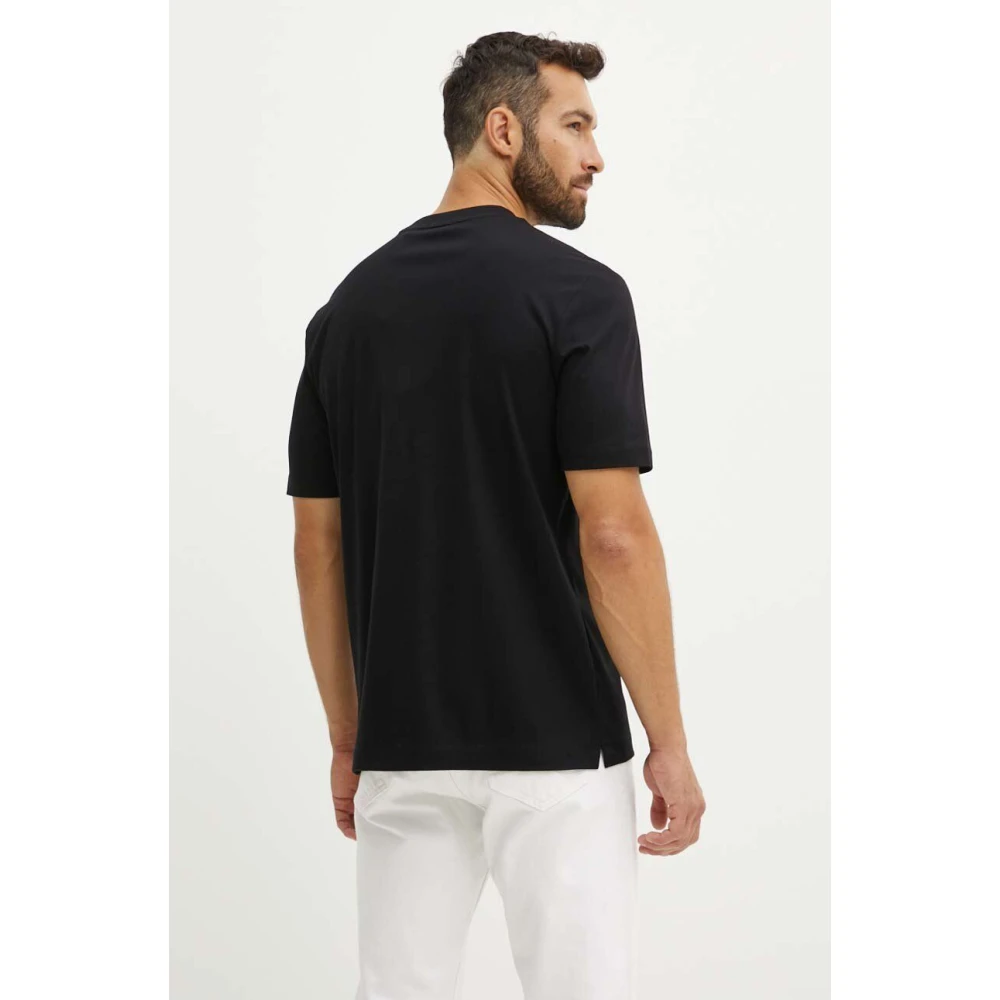 Boss Metallic Logo T-shirt Black Heren