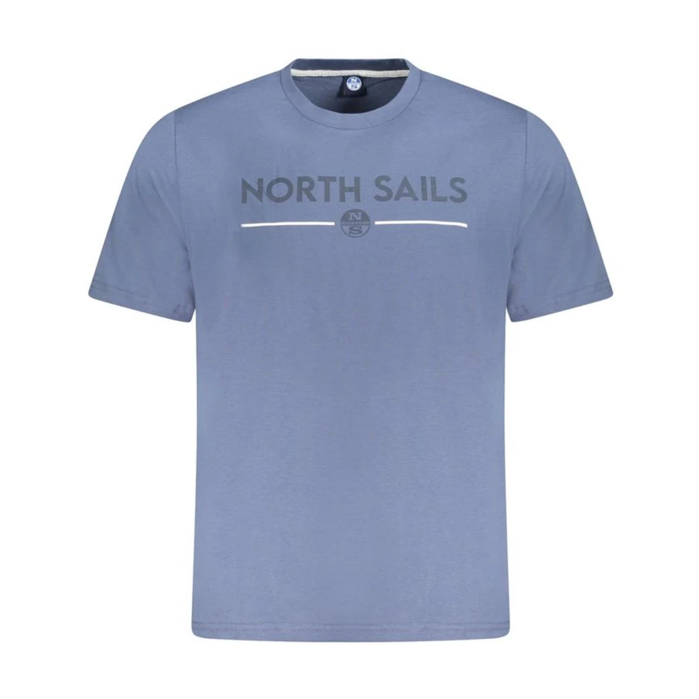 North Sails Blauw Grafisch Print Katoenen T-Shirt Blue Heren