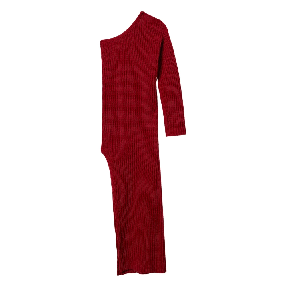 Twinset Venetiaanse Rode Lange Jurk Red Dames