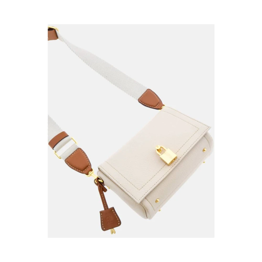 Carolina Herrera Vergrendelde Crossbody Mini Tas Magnolia Beige Dames