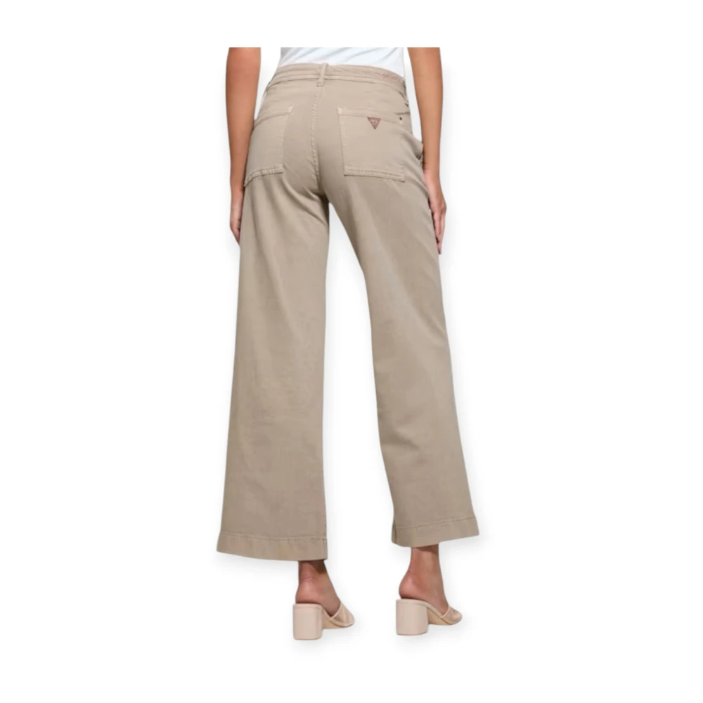 Guess Katoenen Broek Beige Dames