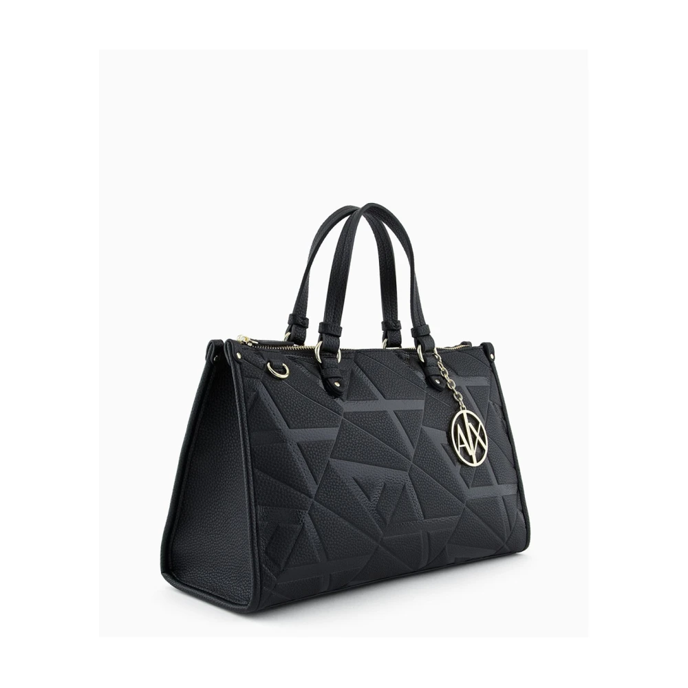 Emporio Armani Zwarte Handtassen met Logo Black Dames