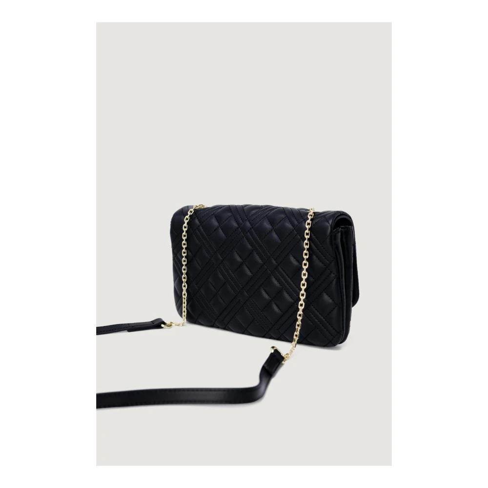 Love Moschino Zwarte Schoudertas met Kliksluiting Black Dames