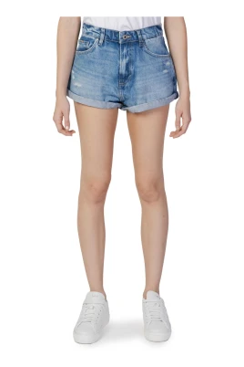 Blå Bomullsshorts med Fickor