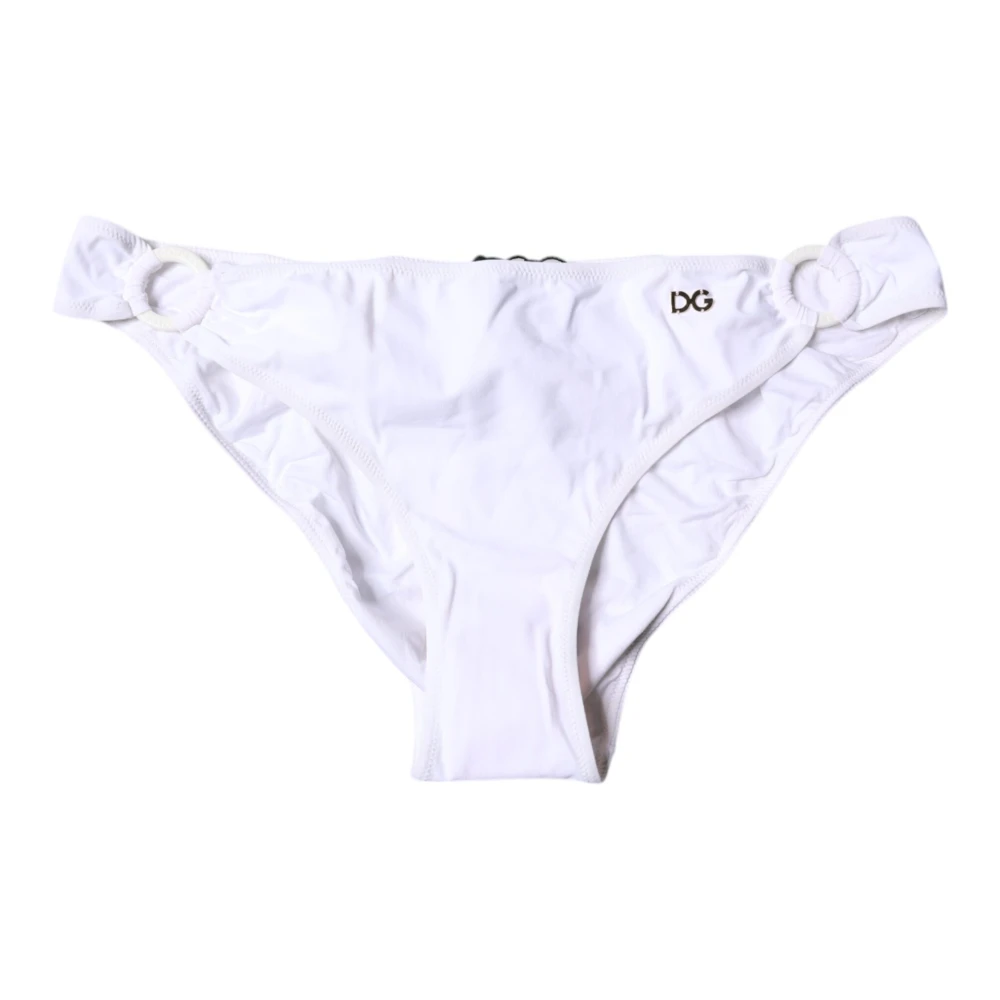 Dolce & Gabbana Women's White Nylon Bikini Bottom Swimwear