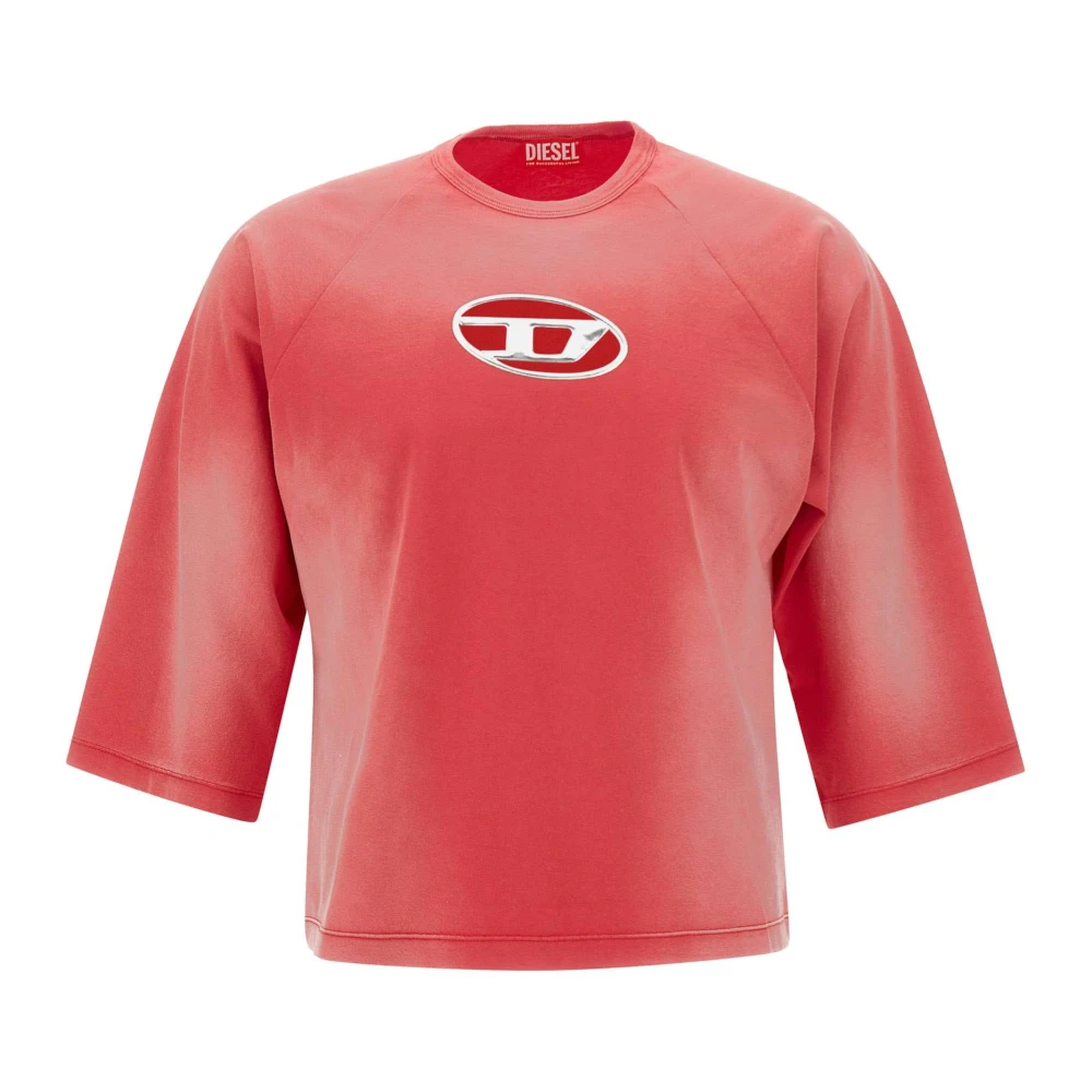 Diesel Rode T-shirts en Polos Red Heren