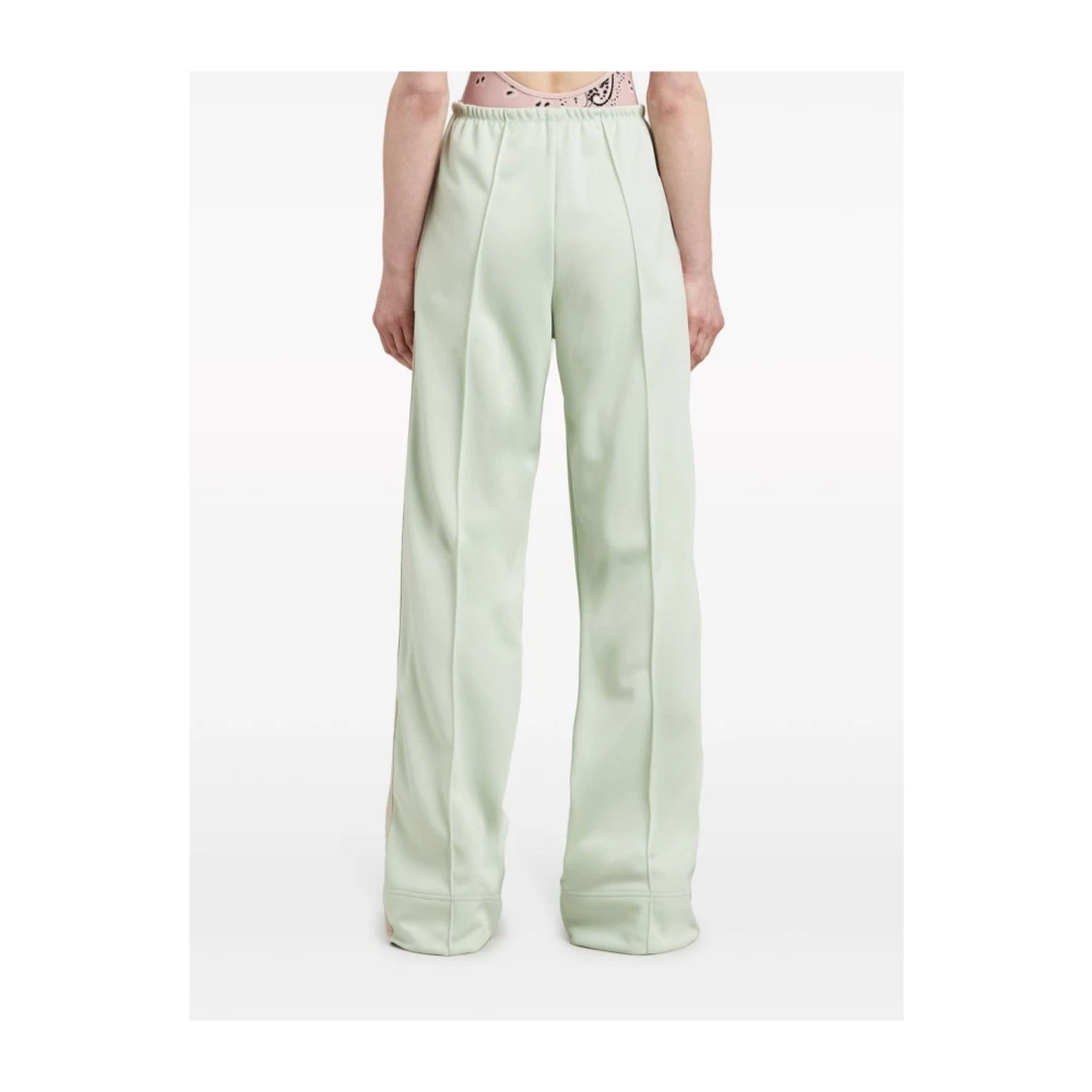 Palm Angels Wide Trousers Green Dames
