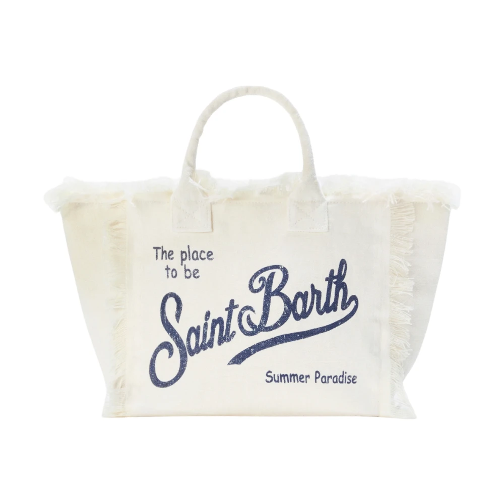 Saint Barth Women's White Colette Linen - Shopping Bags - One Size - Bags