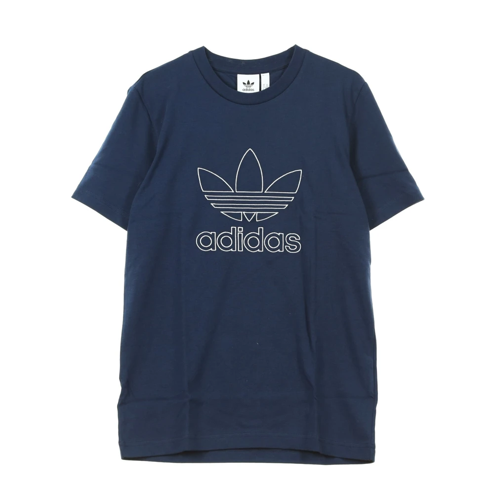 Adidas Outline Tee Navy T-Shirt Blue Heren