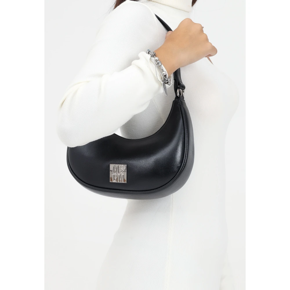 Msgm Moderne Zwarte Schoudertas Black Dames