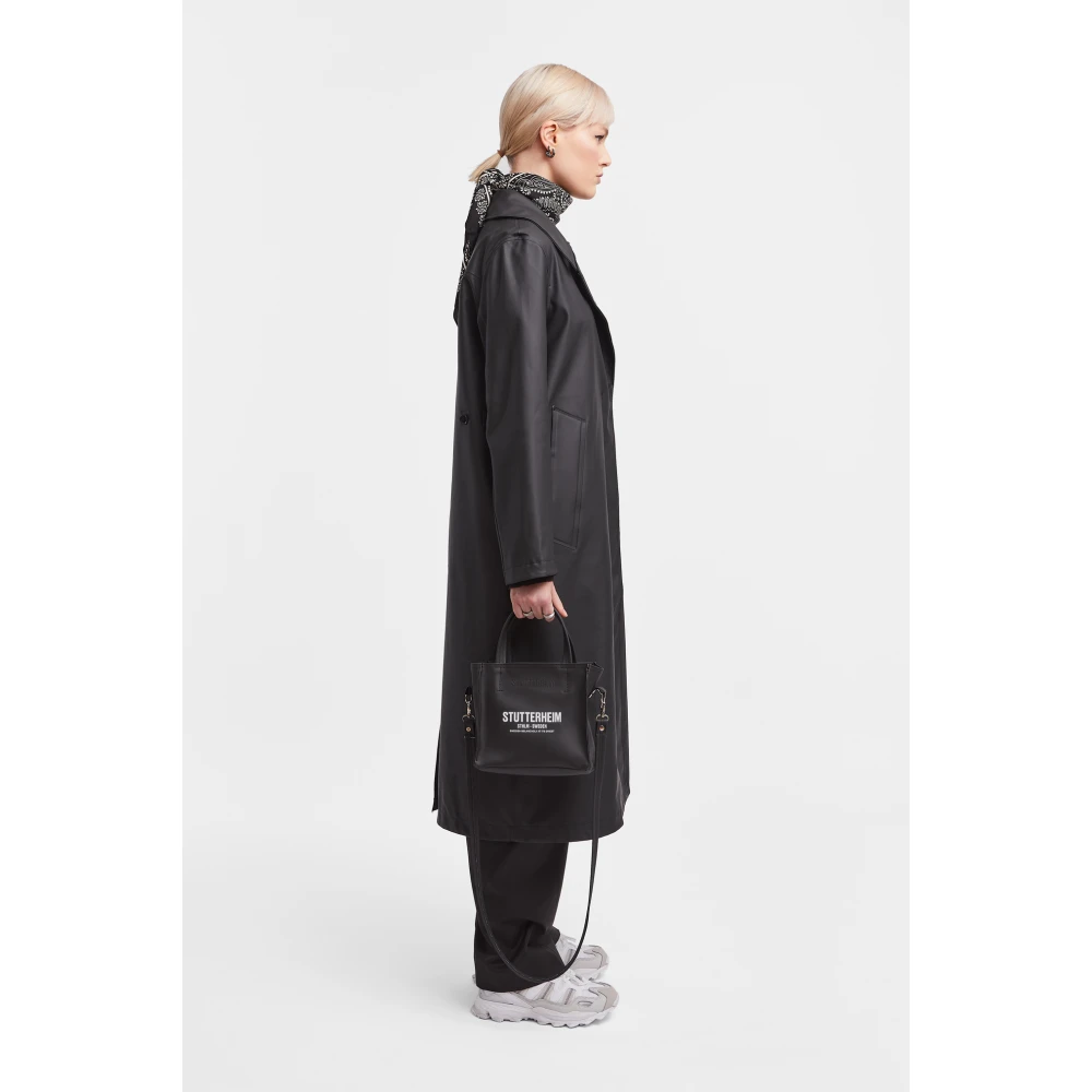 Stutterheim Elegante Regen Trenchcoat Black Dames