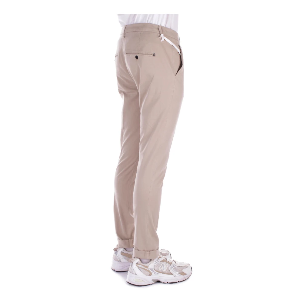 Dondup Beige Broek met Logo Rits Beige Heren