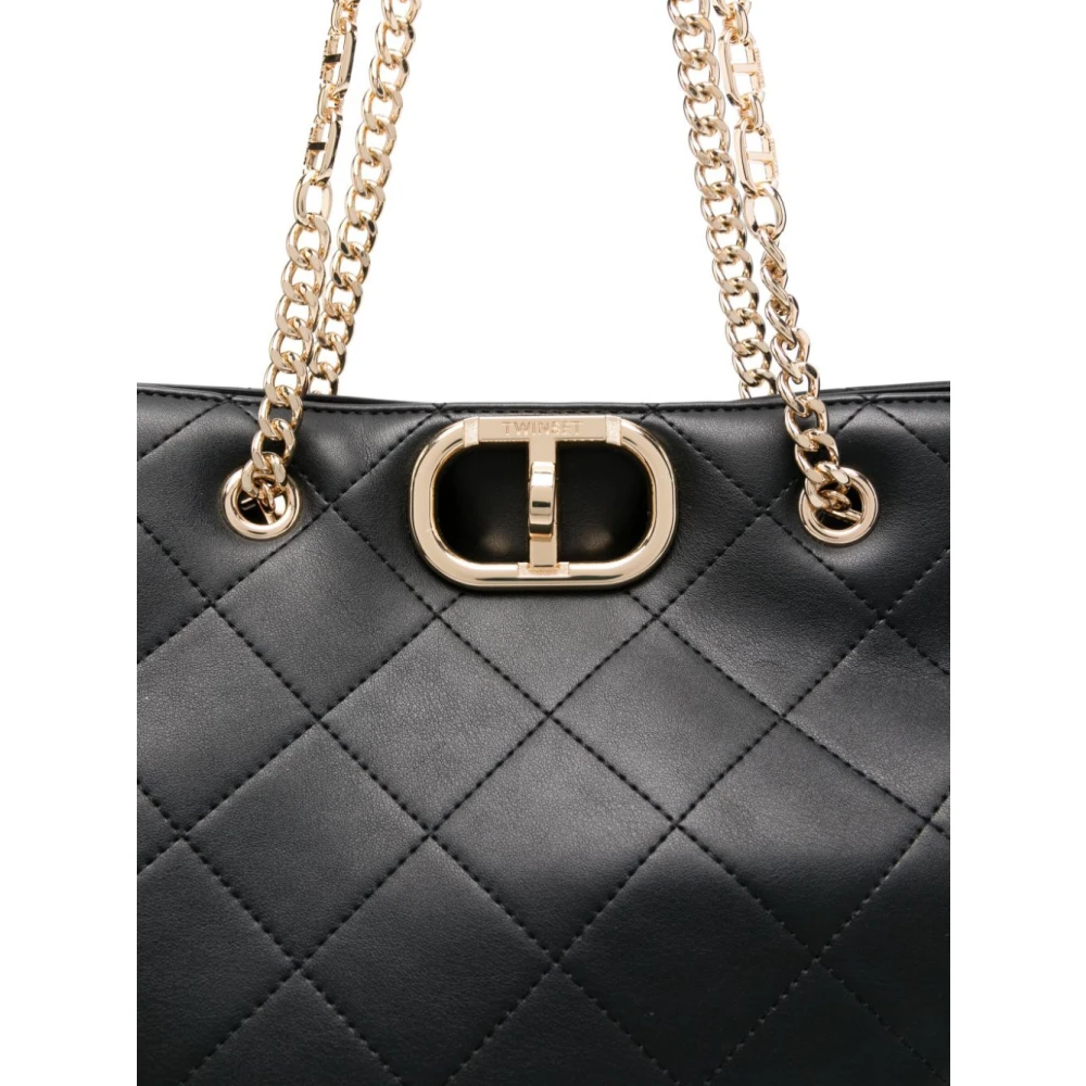 Twinset Zwarte Tote Tas Black Dames