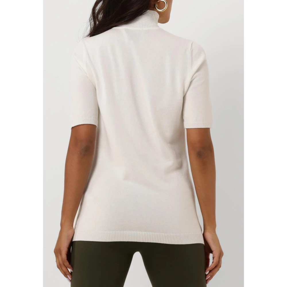 Minus Roll Neck Gebroken Witte Top White Dames