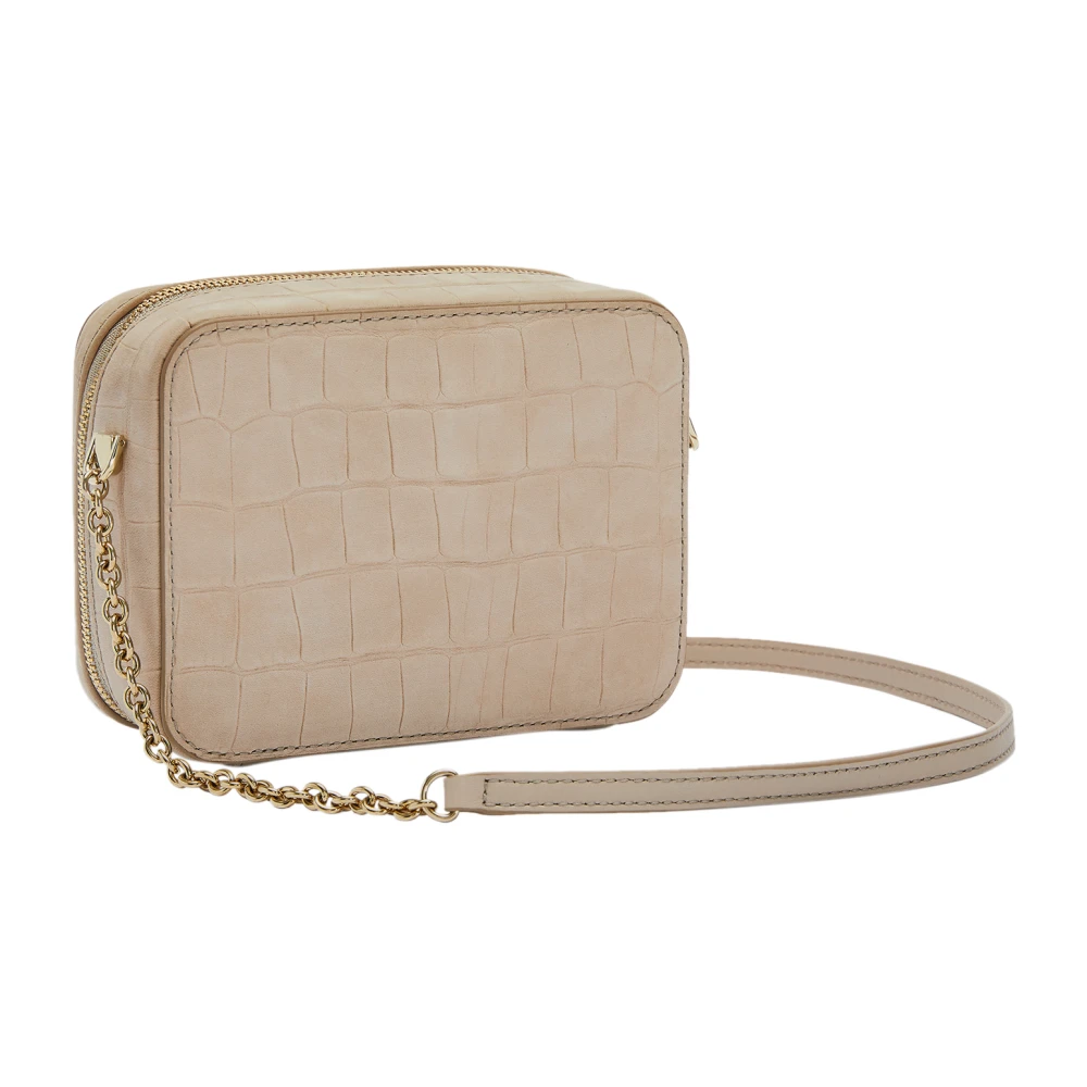 Furla Mini Krokodil-Effect Camera Tas Beige Dames
