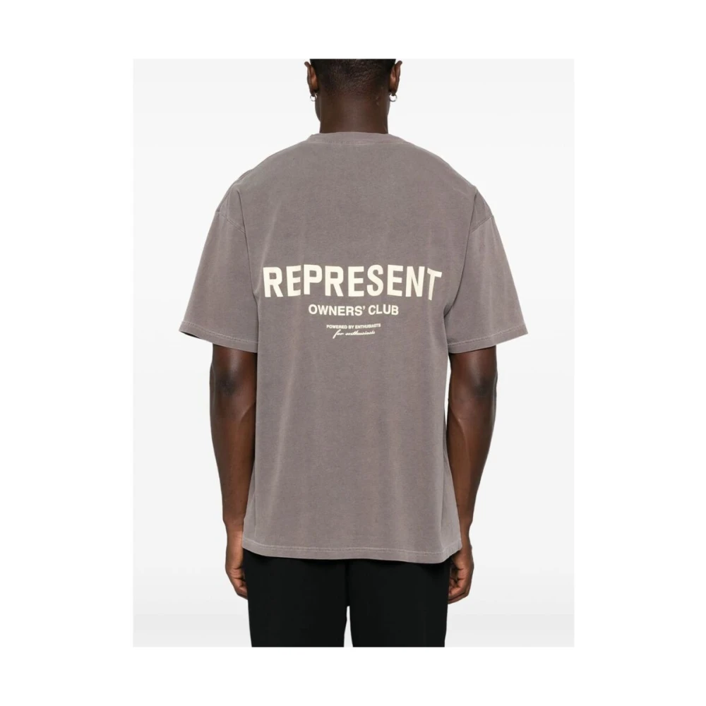 Represent T-shirt met grafische print van katoen Gray Heren