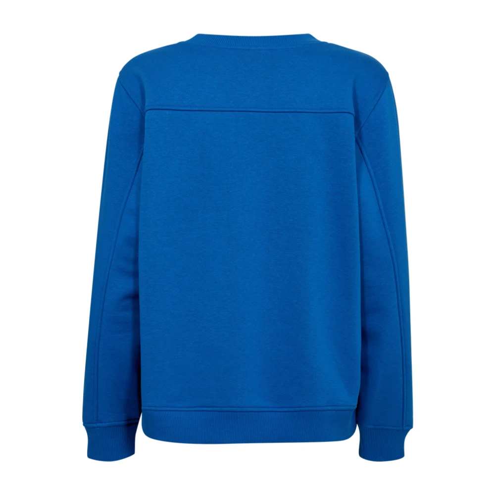 Freequent Unieke Tekst Print Sweater Blue Dames