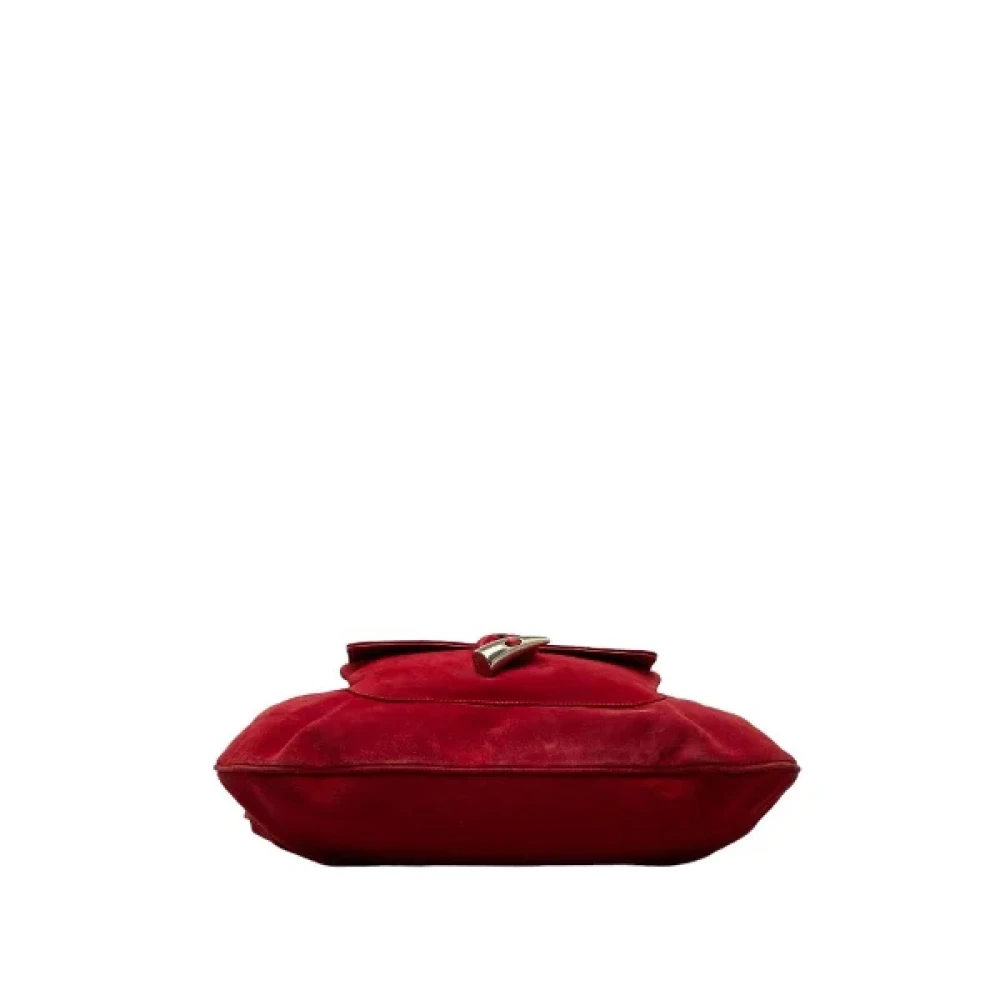 Burberry Vintage Pre-owned Suede shoulder-bags Red Dames
