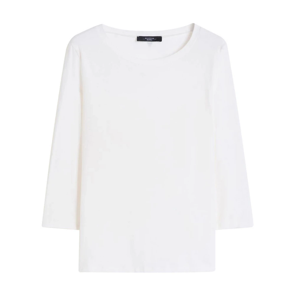 Weekend Max Mara Vrouw Wit Truien & Vesten Dames, L, Round-Neck Truien