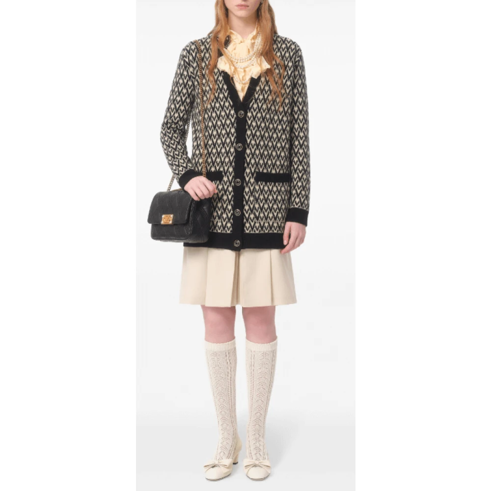 Valentino Monogram Gebreide Vest Black Dames