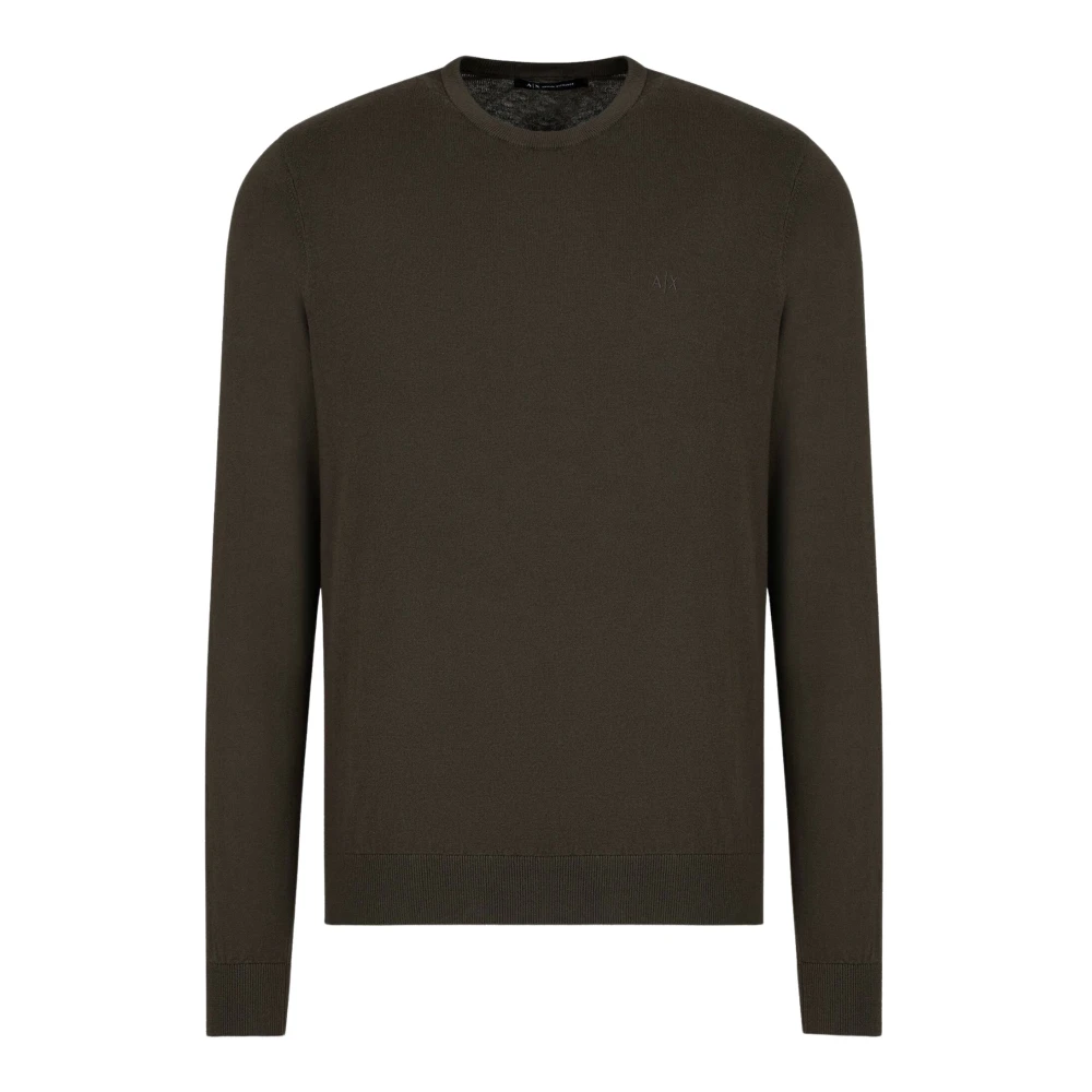 Armani Exchange Cashmere Crewneck Sweater Green Heren