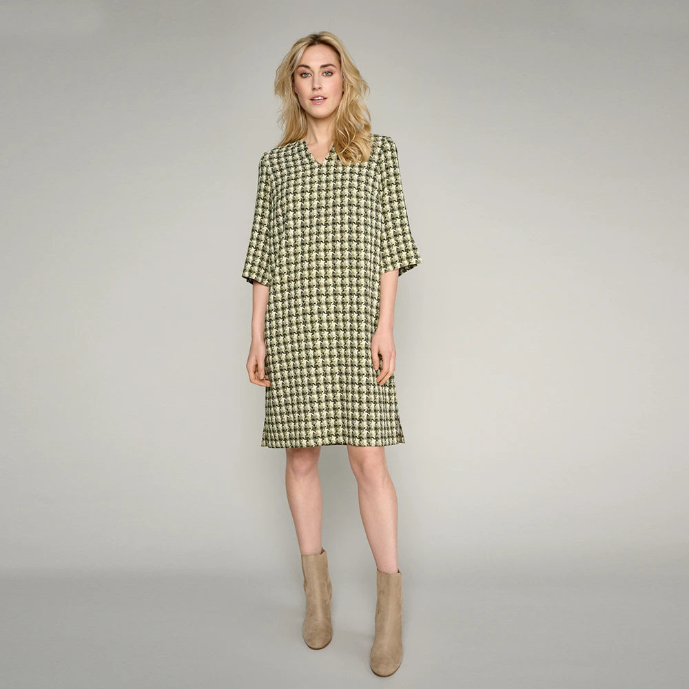 Marie Méro Multicolor V-hals Jurk voor veelzijdige gelegenheden Green Dames