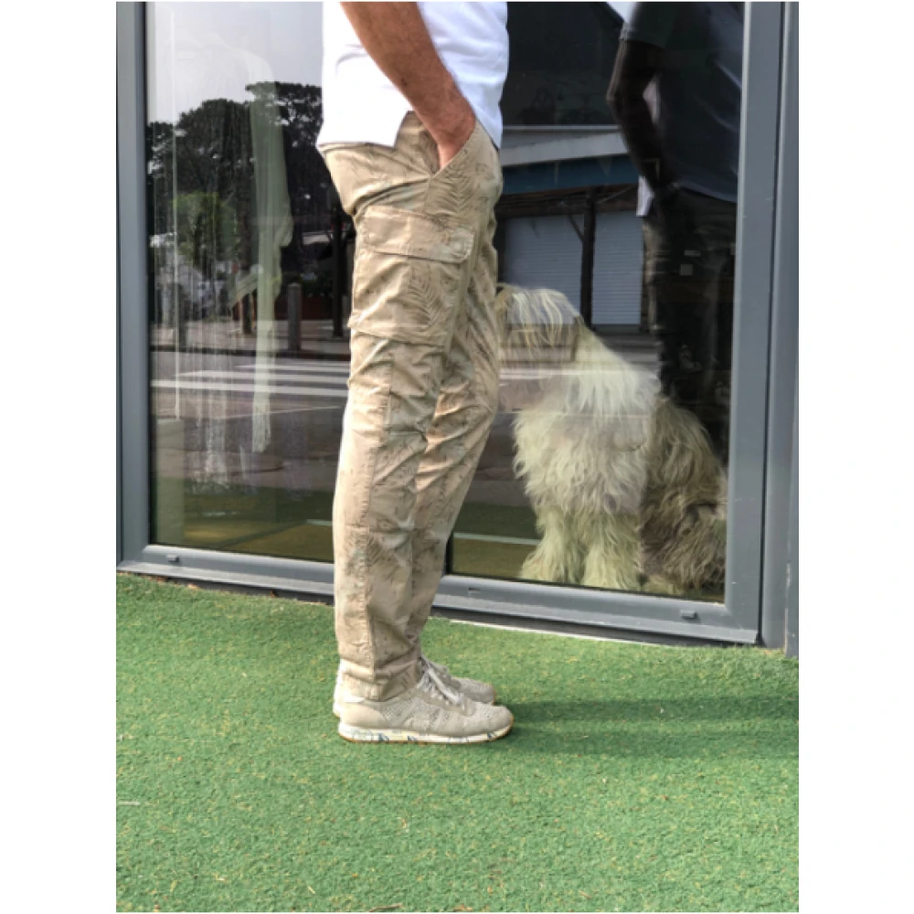 Mason's Cargo Broek met Bloemenprint Beige Heren